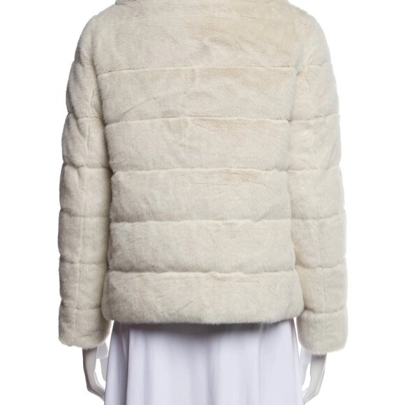 Herno Oat Beige Faux Fur Quilted Down Jacket 46 light beige - Picture 3 of 3